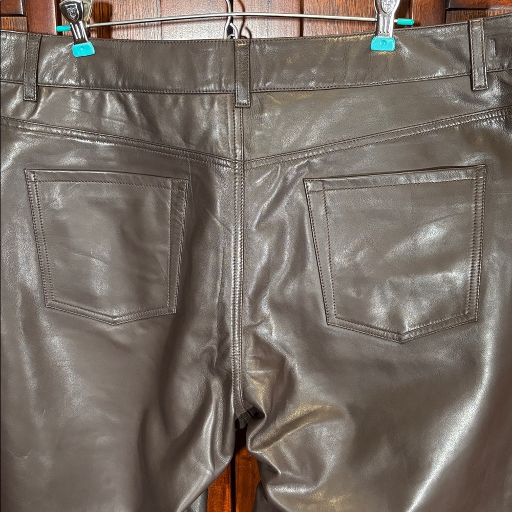 Sundance Women’s Brown Soft Leather Ankle Pants Sz. 32 - NWT - Picture 12 of 14